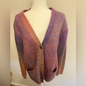 Re/Done Purple and Orange Women's Cardigan